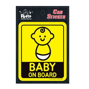 쁘띠팬시 차량용 스티커 DA7021 Baby on board _ 화이트