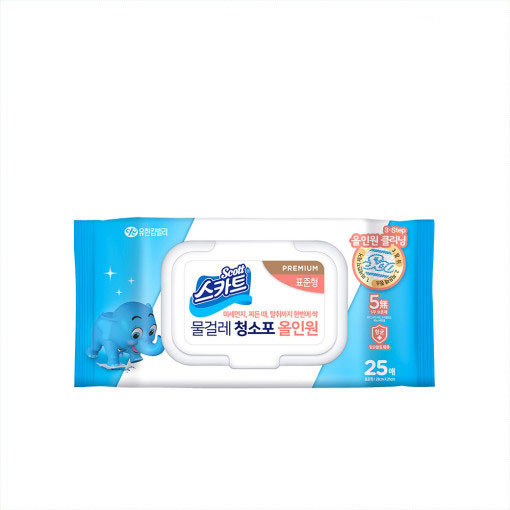 유한킴벌리 스카트 물걸레 청소포 올인원 표준형 25매